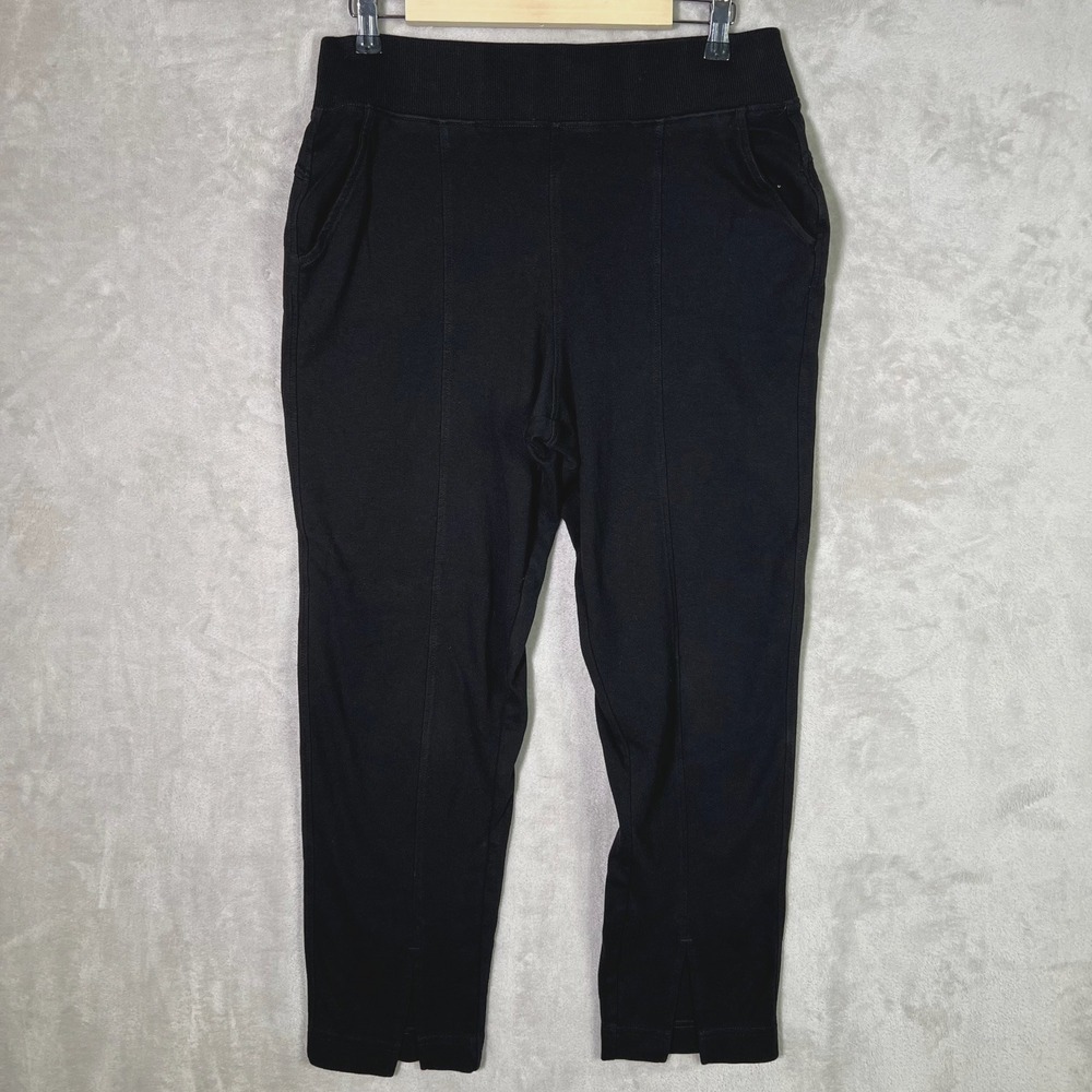Pact Organic Airplane Tapered Leg Pant Medium Black Organic Cotton Lounge Comfy